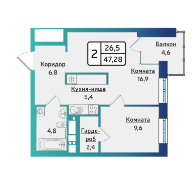 просторный коридор